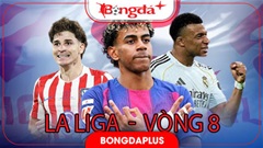 Lịch thi đấu vòng 8 La Liga 2026/27 trực tiếp ở đâu, kênh nào?
